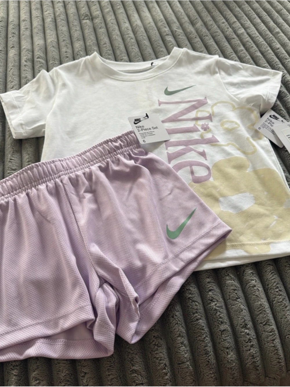 Nike Lavender and White Girls' Athletic Matching Set